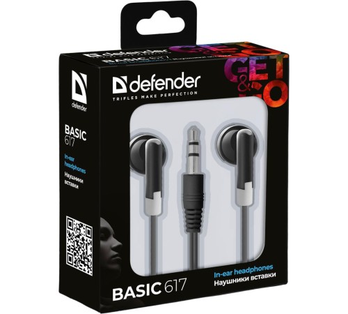 Defender #1 Наушники вставки Basic 617 черный