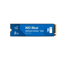 Твердотельные накопители/ WD SSD Blue SN5000, 2000GB, M.2(22x80mm), NVMe, PCIe 4.0 x4, TLC, R/W 5150/4850MB/s, TBW 900, DWPD 0.2 (12 мес.)