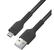 Кабель 1.0m MicroUSB, черный, черный ПВХ