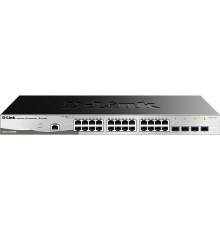 Коммутатор/ DGS-1210-28/ME/P/B Managed L2 Metro Ethernet Switch 24x1000Base-T, 4x1000Base-X SFP, Surge 6KV, CLI, RJ45 Console, RPS, Dying Gasp, power supply unit with UPS function