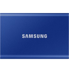 Внешние HDD и SSD/ Samsung External SSD T7, 2000GB, Type-C, USB 3.2 Gen2, R/W 1050/1000MB/s, 85x57x8mm, Indigo Blue (12 мес.)