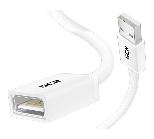 GCR Удлинитель 1.8m USB AM/AF, белый, GCR-51093 GCR Удлинитель 1.8m USB AM/AF, белый, GCR-51093