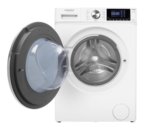 Стиральная машина Maunfeld/ Стиральная машина c инвертором MAUNFELD MFWM1410WH02, узкая, фронтальная, 84.7х50х60 см, загрузка 10 кг, 1400 об.мин, 15 режимов, электронное управление, защита от детей, дисплей, отсрочка старта, индикация этапов, энергоэффект