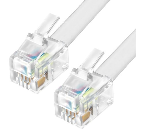 GCR Телефонный шнур витой для трубки 1.5m, RJ9 4P4C (джек) белый, GCR-53089 GCR Телефонный шнур витой для трубки 1.5m, RJ9 4P4C (джек) белый, GCR-53089