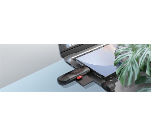 Кардридер  Netac card reader WK14, USB3.0+Type-C to mSD/SD, Black (repl. NT09WK14-30BK)