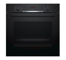 Встраиваемая электрическая духовка BOSCH Serie 6, духовой шкаф, черный, 71 литр , утапливаемые переключатели, 7 режимов, очистка каталитическая-все стенки и потолок ,2 стекла в дверце, направляющие проволочные