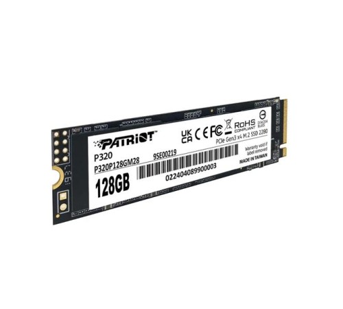твёрдотельный накопитель Patriot SSD P320 128GB M.2 2280 NVMe PCIe 3.0 x4 R1600/W1000 TBW 60TB 3D NAND