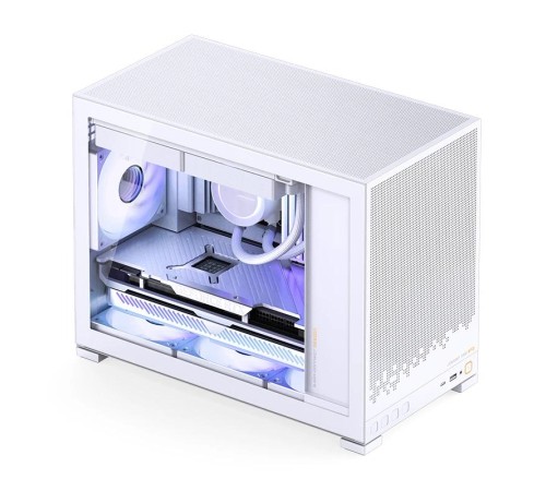 Корпус без блока питания/ Case JONSBO D32 STD, Mini-Tower, TG, no fan, 1xUSB-A 3.0 + 1xUSB-C 3.1, mATX, mITX White