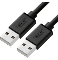 GCR Кабель 0.75m USB 2.0, AM/AM, черный, 28/28 AWG, экран, армированный, морозостойкий, GCR-UM2M-BB2S-0.75m