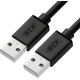 GCR Кабель 0.75m USB 2.0, AM/AM, черный, 28/28 AWG, экран, армированный, морозостойкий, GCR-UM2M-BB2S-0.75m