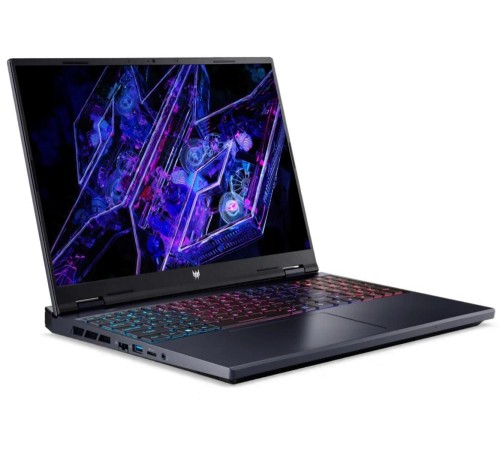 Ноутбук/ ACER Predator Helios Neo 16 PHN16-72-70EC 16"(2560x1600 (матовый) IPS)/Intel Core i7 14700HX(2.1Ghz)/16384Mb/1024PCISSDGb/noDVD/Ext:nVidia GeForce RTX4050(6144Mb)/Cam/BT/WiFi/65WHr/war 1y/2.4kg/Black/NoOS