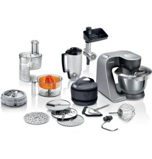 Кухонный комбайн Bosch/ Кухонный комбайн Bosch, 12 насадок, поворотное управление, цвет серый