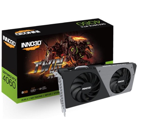 Видеокарта INNO3D RTX 4060 Twin X2//RTX4060, HDMI, DP*3, 8G,D6