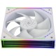 Кулер для корпуса/ Case Cooler Thermalright TL-M12W (120x124x25mm, 4-pin PWM, ARGB, 47.6CFM, 23.2dBA, 1500RPM, White)