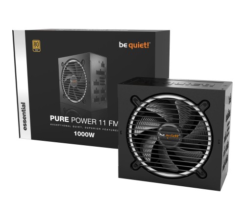 Блоки питания/ Power Supply be quiet! PURE POWER 11 FM 1000W, 1000W 80+ Gold (ATX, 2.52, Full-modular, 1x24(20+4)pin 540mm, 1xCPU(4+4)pin 590mm, 6xPCIe(6+2)pin 490mm, 10xSATA3 490mm, 2xMOLEX4pin 500mm, Active, 120x120mm, 160x150x86mm, APFC, OVP, UVP, SCP, Блоки питания/ Power Supply be quiet! PURE POWER 11 FM 1000W, 1000W 80+ Gold (ATX, 2.52, Full-modular, 1x24(20+4)pin 540mm, 1xCPU(4+4)pin 590mm, 6xPCIe(6+2)pin 490mm, 10xSATA3 490mm, 2xMOLEX4pin 500mm, Active, 120x120mm, 160x150x86mm, APFC, OVP, UVP, SCP,