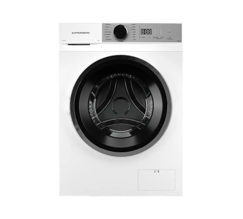Стиральная машина KUPPERSBERG/ Стиральная машина KUPPERSBERG, отдельностоящая, 8 кг, 15 программ, 1400 об/мин, пар, дозагрузка белья, отложенный старт, предварительная стирка, LED дисплей, энергоэффективность А+++, цвет белый