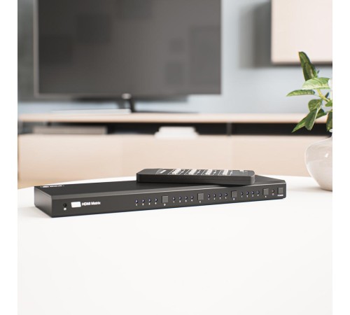 GCR Матричный переключатель HDMI, 4 устройства к 4 мониторам, 4K30Hz, HDCP 1.4, поддержка RS232, EDID GCR Матричный переключатель HDMI, 4 устройства к 4 мониторам, 4K30Hz, HDCP 1.4, поддержка RS232, EDID
