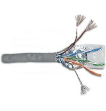 Кабель Кабель TWT UTP, патч-кордовый, 4 пары, Кат.5e, PVC, 305 метров, серый