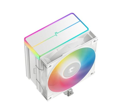 Кулер для процессора DEEPCOOL AG500 WH ARGB V2 LGA1700/1200/115X/AM5/AM4 (12шт/кор, TDP 240W, PWM, ARGB Fan 120mm, 5 тепл. трубок, белый) RET (R-AG500-WHAMMN-GJD)