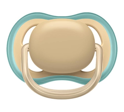 Пустышка Philips/ Пустышка ultra air, Серая/Персиковая без рисунков, 0-6 мес, 2 шт, для мальчиков и девочек