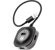 Кабель-концентратор/ Кабель-концентратор USB3.0----4 USB3.0 +microUSB 0.3m VCOM (DH307)