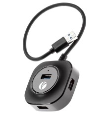Кабель-концентратор/ Кабель-концентратор USB3.0----4 USB3.0 +microUSB 0.3m VCOM (DH307)