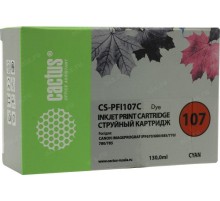 -/ Картридж струйный Cactus CS-PFI107C синий (130мл) для Canon IP iPF670/iPF680/iPF685/iPF770/iPF780/iP