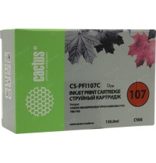 -/ Картридж струйный Cactus CS-PFI107C синий (130мл) для Canon IP iPF670/iPF680/iPF685/iPF770/iPF780/iP