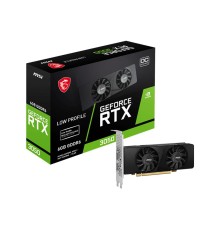 Видеокарта/ VGA MSI NVIDIA GeForce RTX 3050 LP 6G OC 6GB, GDDR6/96-bit, PCIe 4.0, 2xHDMI 2.1, 1xDP, 2.1-slot
