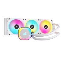 Система жидкостного охлаждения/ Water Cooling System Corsair iCUE LINK H150i RGB (360mm, White, RGB/ Fans: 3x120mm, 63.1CFM, 37dBA, 2400RPM/Rad thickness 27mm/ S: 1851, 1700, 1200, 115X, AM5, AM4)