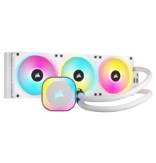 Система жидкостного охлаждения/ Water Cooling System Corsair iCUE LINK H150i RGB (360mm, White, RGB/ Fans: 3x120mm, 63.1CFM, 37dBA, 2400RPM/Rad thickness 27mm/ S: 1851, 1700, 1200, 115X, AM5, AM4)