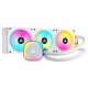 Система жидкостного охлаждения/ Water Cooling System Corsair iCUE LINK H150i RGB (360mm, White, RGB/ Fans: 3x120mm, 63.1CFM, 37dBA, 2400RPM/Rad thickness 27mm/ S: 1851, 1700, 1200, 115X, AM5, AM4)