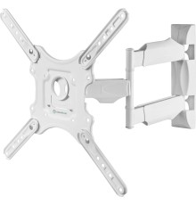 Кронштейн ONKRON/ 32-65" макс. 400*400, 2 колена, наклон -5º+8º, поворот 180º макс, от стены 55-500мм, белый