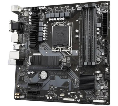 Материнская плата GIGABYTE B760M DS3H DDR4, LGA1700, B760, 4*DDR4, 4*SATA, 2*M.2, 3*USB 3.2, 2*USB 2.0, Type-C, 1*PCIx16, 2*PCIx1, D-Sub+HDMI+2*DP, mATX