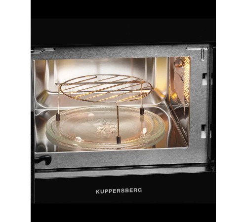 Встраиваемая микроволновая печь Kuppersberg/ Встраиваемая микроволновая печь Kuppersberg, объем 20 л, мощность 700 Вт, поворотный стол, High-Tech, 9 автоматических программ, гриль, сенсорное управление, цвет черный