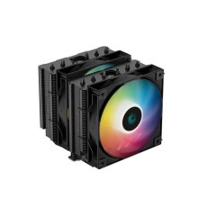 Кулер для процессора DEEPCOOL AG620 BK ARGB LGA20XX/1700/1200/115X/AM5/AM4 (9шт/кор, TDP 260W, PWM, ARGB DUAL Fan 120mm, 6 тепл. трубок, черный) RET