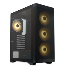 Корпус без блока питания/ Case HSPD M520, Mesh Mid Tower, Black, slide TG, 0.45 SPCC, 4x120mm ARGB (M11-120) ATX, mATX, mITX 160/330/184mm 2x2.5", -, 7xPCI 2xUSB-A 3.0, 1xUSB-A 1.0 390x200x449mm