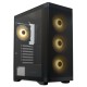 Корпус без блока питания/ Case HSPD M520, Mesh Mid Tower, Black, slide TG, 0.45 SPCC, 4x120mm ARGB (M11-120) ATX, mATX, mITX 160/330/184mm 2x2.5", -, 7xPCI 2xUSB-A 3.0, 1xUSB-A 1.0 390x200x449mm