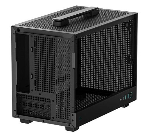 корпус Deepcool CH160 без БП, боковое окно (закаленное стекло), черный, MINI-ITX (R-CH160-BKNGI0-G-1)