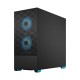 Корпус ПК без блока питания/ Case Fractal Design Pop Air RGB Cyan Core TG Clear Tint, Midi-Tower, 3x120mm RGB, 2xUSB-A 3.2 ATX, mATX, mITX Black/Cyan