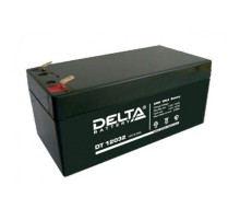 Батарея DELTA серия DT, DT 12032, напряжение 12В, емкость 3.3Ач (разряд 20 часов),  макс. ток разряда (5 сек.) 54А, макс. ток заряда 0.96А, свинцово-кислотная типа AGM, клеммы F1, ДxШxВ 134х67х61мм., вес 1.35кг., срок службы 5 лет./ Battery DELTA series D