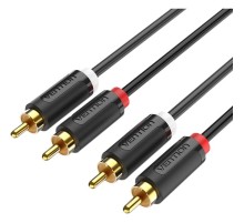 Кабель Vention аудио 2RCA M/2RCA M - 3м Чёрный