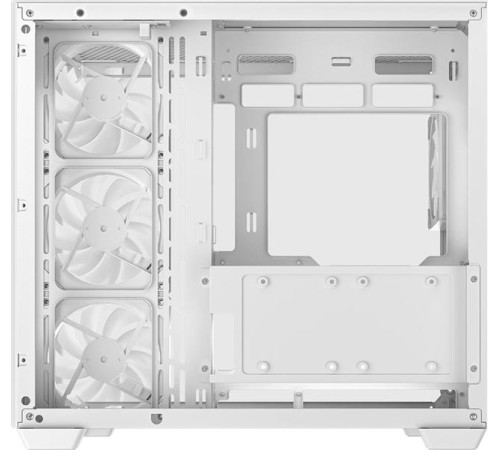 корпус Deepcool CG530 4F WH без БП, боковое окно (панорама), 3x120мм ARGB Reverse вентилятора на боковой стенке, 1x120мм ARGB вентилятор сзади, белый, ATX