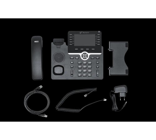 IP-телефон Flat-Phone B10: 20 SIP-аккаунтов, 2 порта 10/100/1000BASE-T (RJ-45), ЖК-дисплей, PoE, адаптер питания 220В IP-телефон Flat-Phone B10: 20 SIP-аккаунтов, 2 порта 10/100/1000BASE-T (RJ-45), ЖК-дисплей, PoE, адаптер питания 220В