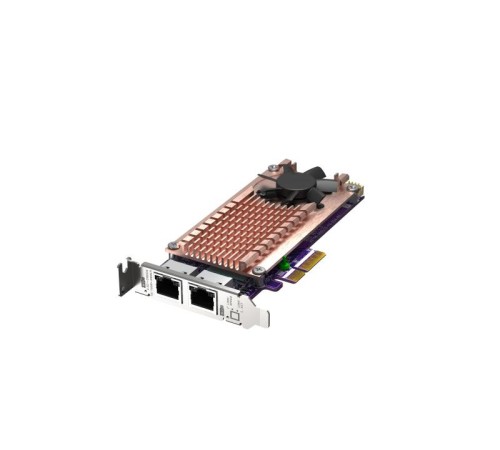 Плата расширения/ QNAP QM2-2P2G2T Expansion card 2 slots M.2 2280 NVMe. PCIe Gen3 x4 interface, 2x 2.5 GbE BASE-T.