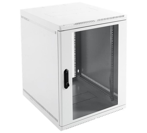 Шкаф ЦМО Шкаф телекоммуникационный настенный сварной 12U (600  500) съёмные стенки, дверь стекло, чёрный