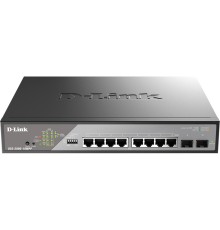 Сетевой коммутатор/ Smart L2 Surveillance Switch 8х1000Base-T PoE 802.3bt 90W, 2x1000Base-X SFP, PoE Budget 242W, Long-range PoE up to 250m