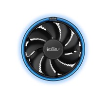 Кулер для процессора/ CPU Cooler PCCooler E126M B (92W, 4-pin PWM, 70mm, Al/Cu, -mm, Blue LED, 1x120mm, 56CFM, 26.5dBA, 1800RPM, S: 1700/1200/115X, AM5/AM4, black)