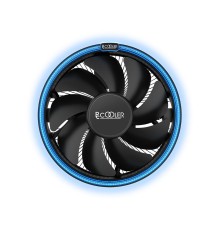 Кулер для процессора/ CPU Cooler PCCooler E126M B (92W, 4-pin PWM, 70mm, Al/Cu, -mm, Blue LED, 1x120mm, 56CFM, 26.5dBA, 1800RPM, S: 1700/1200/115X, AM5/AM4, black)