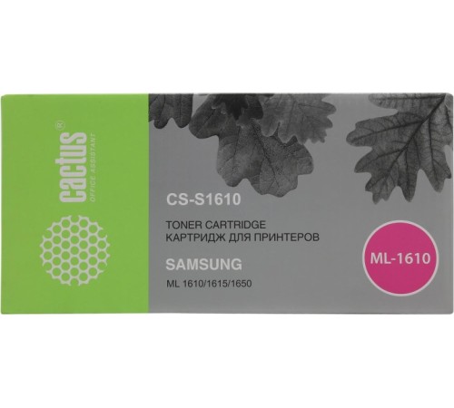 -/ Картридж лазерный Cactus CS-S1610 ML-1610D2 черный (2000стр.) для Samsung ML-1610/1615